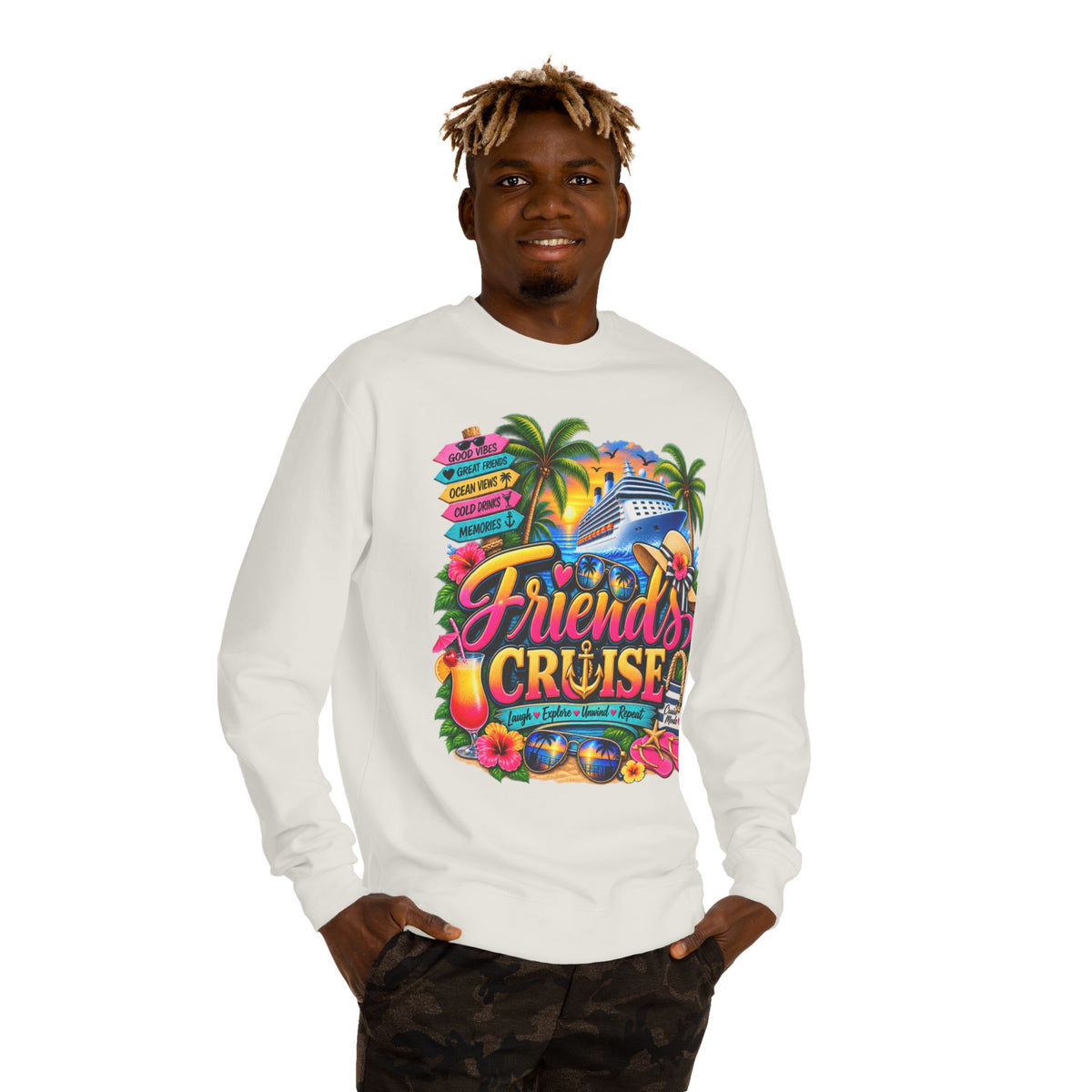 Friends' Cruise Sweatshirt — Tropical Vacation Crewneck