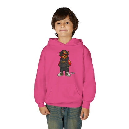 Youth Bear Hoodie – Streetwear Teddy Graphic Pullover for Kids