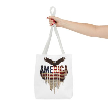 America Eagle Flag Tote Bag – Patriotic USA Canvas Tote