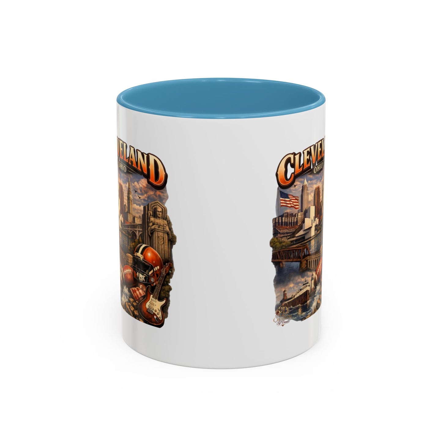 Cleveland Ohio Vintage Football Accent Coffee Mug (11/15oz)