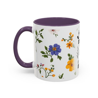 Floral "Her Love Is the Quiet Strength" Accent Coffee Mug — Inspirational Mother's Day Gift