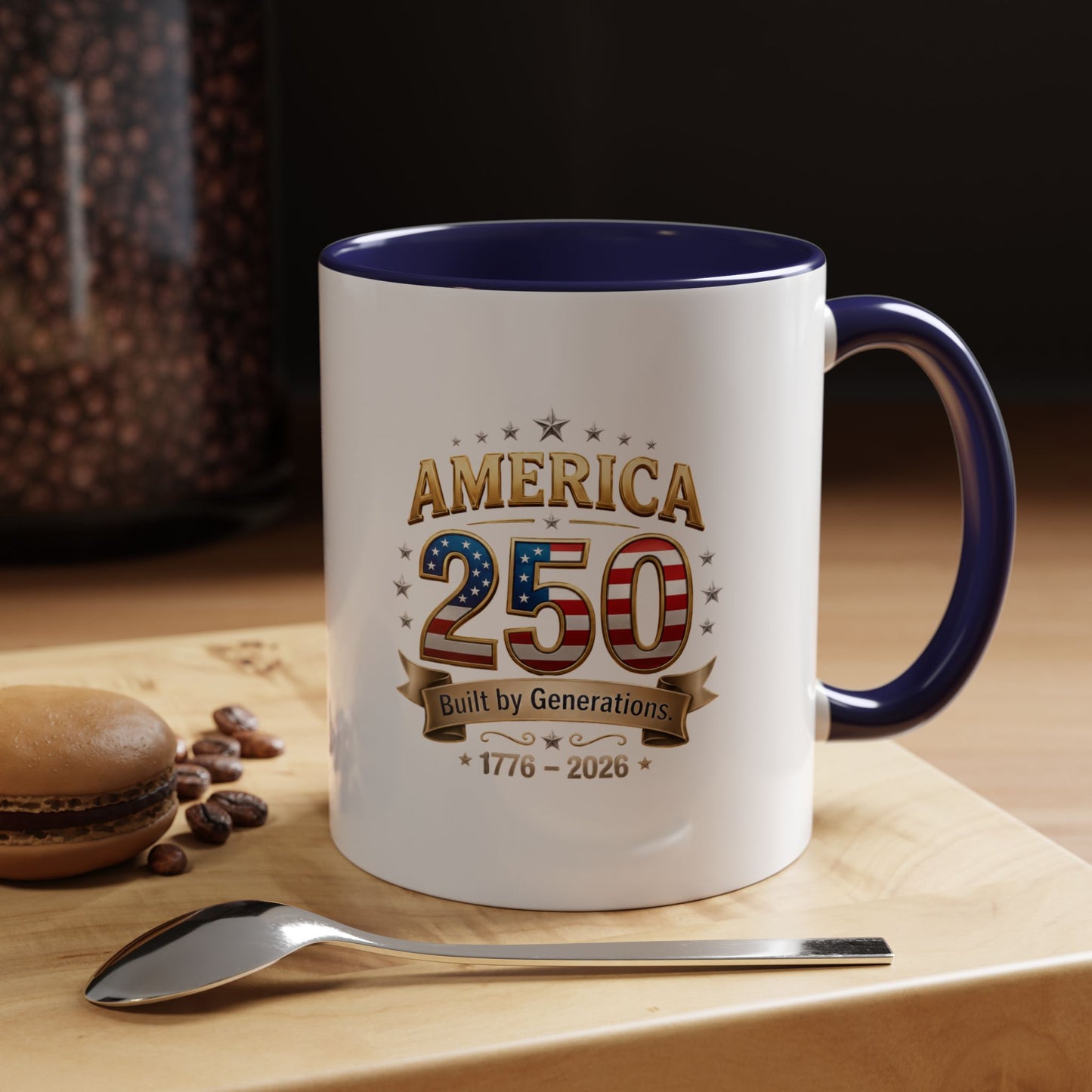 America 250 Coffee Mug — Patriotic 1776–2026 Anniversary Accent Mug