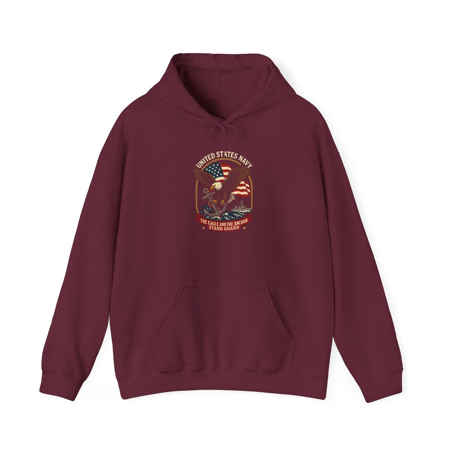 United States Navy The Eagle and the Anchor Stand Guard Hoodie