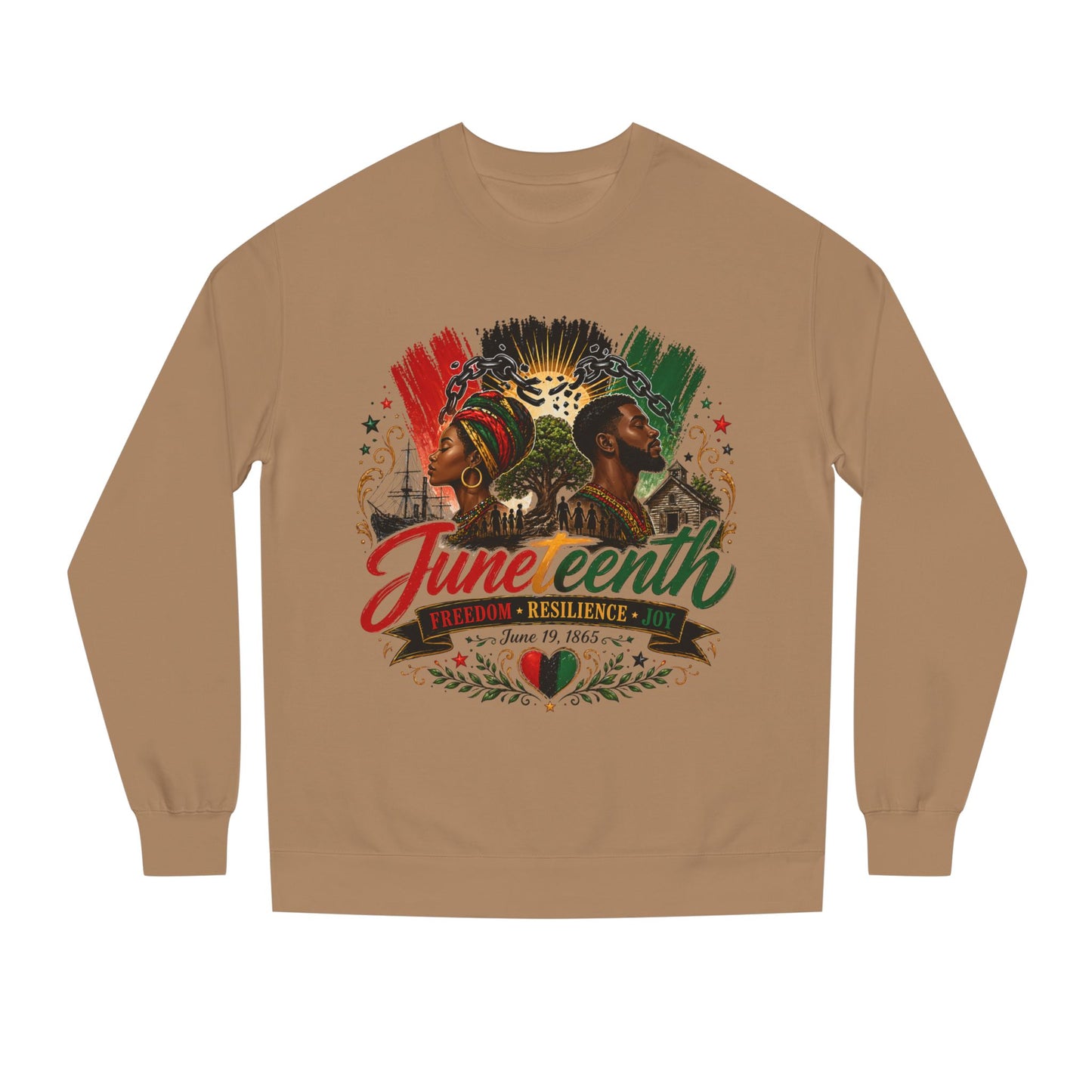 Juneteenth Celebration Sweatshirt — "Juneteenth: Resilience" African Heritage Crewneck