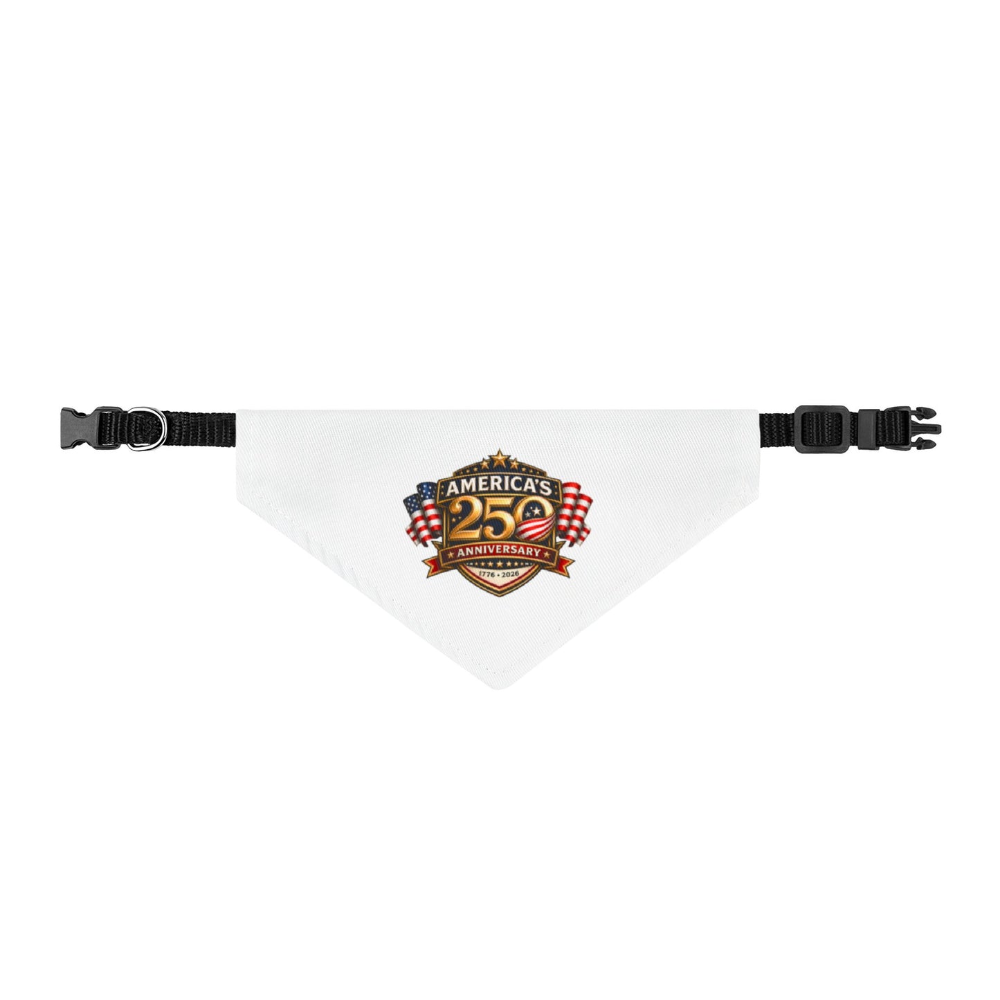 America's 250th Anniversary Clip-On Pet Bandana — Patriotic Dog/Cat Collar Accessory