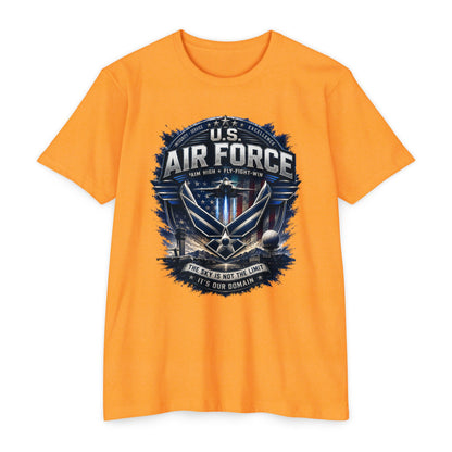 U.S. Air Force Graphic T-Shirt — Military Emblem Tee ("The Sky Is Not The Limit")