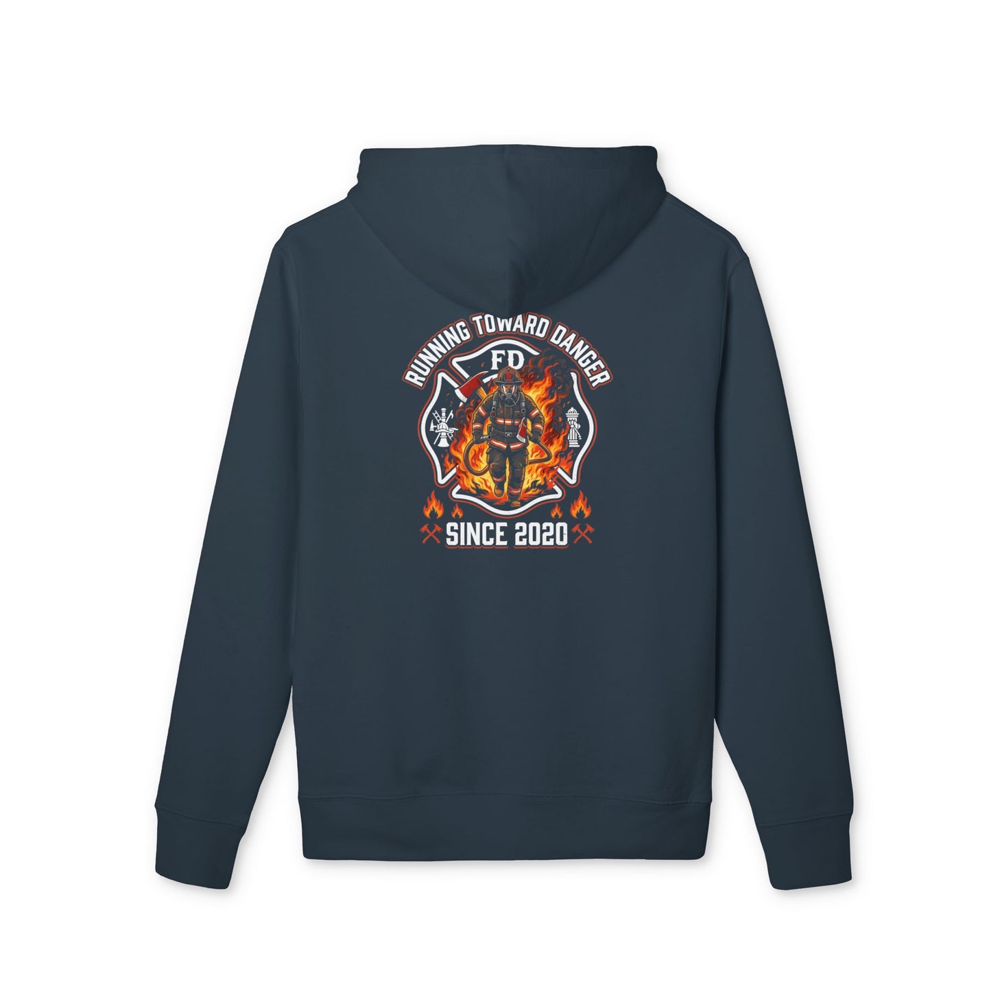 Firefighter Hoodie — "Running Toward Danger" FD Since 2020 Pullover