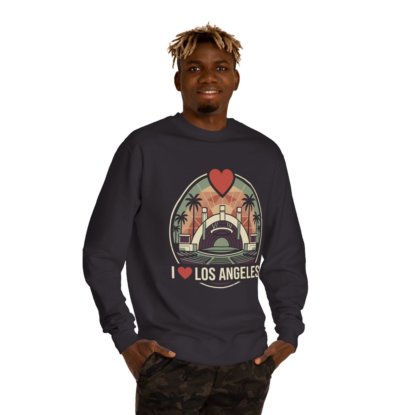 Los Angeles Crewneck Sweatshirt – I  Los Angeles Retro Cityscape