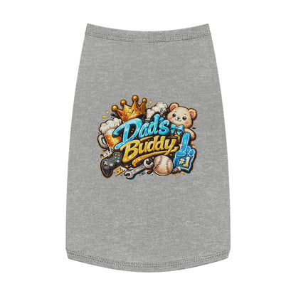 Dad's Buddy Pet Tank Top — Cute Teddy, Sports & Gamer Graphic Dog Shirt