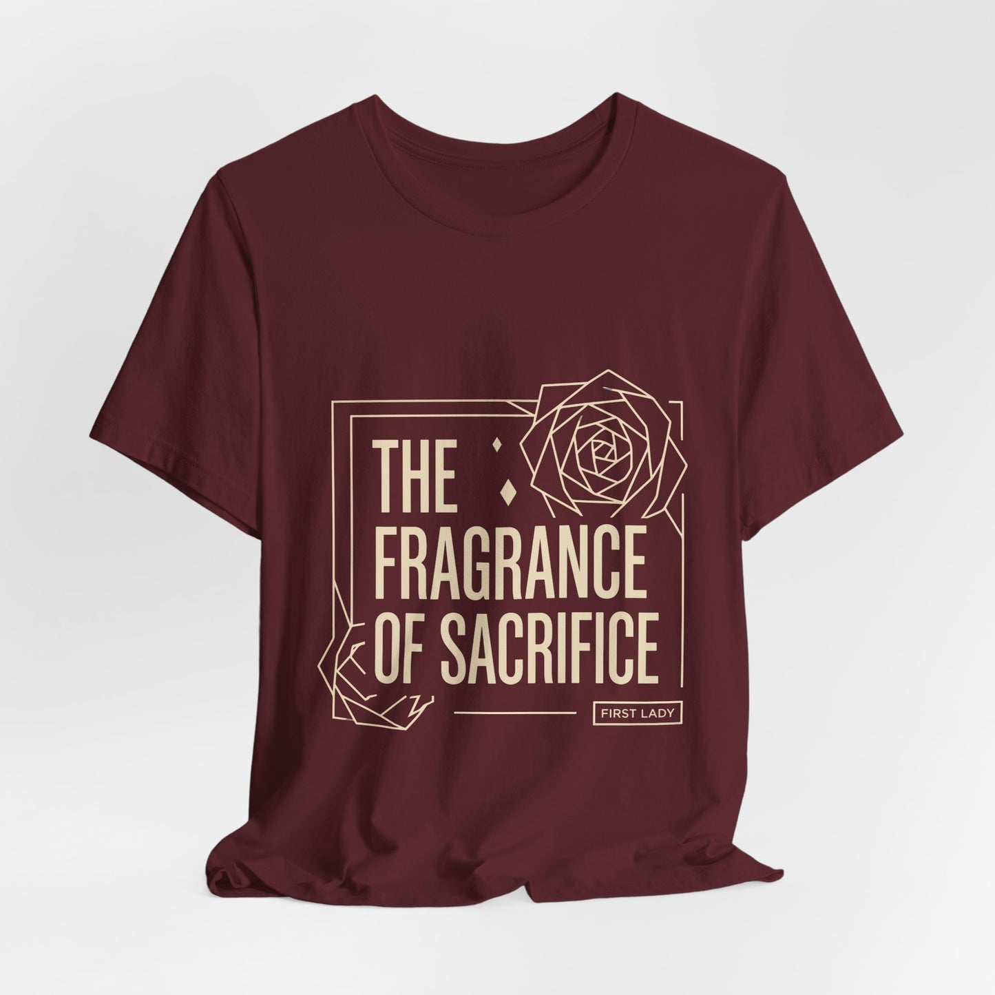 The Fragrance of Sacrifice T-Shirt — Floral Graphic Quote Tee