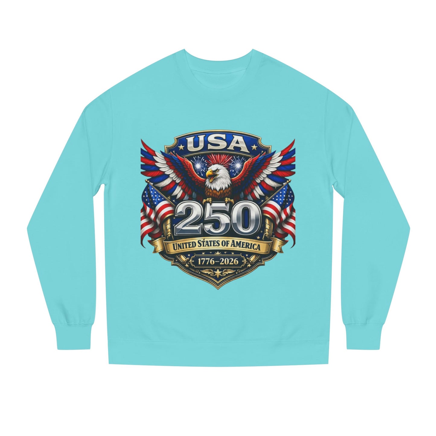 USA 250th Anniversary Sweatshirt — Patriotic Eagle 1776–2026 Crewneck