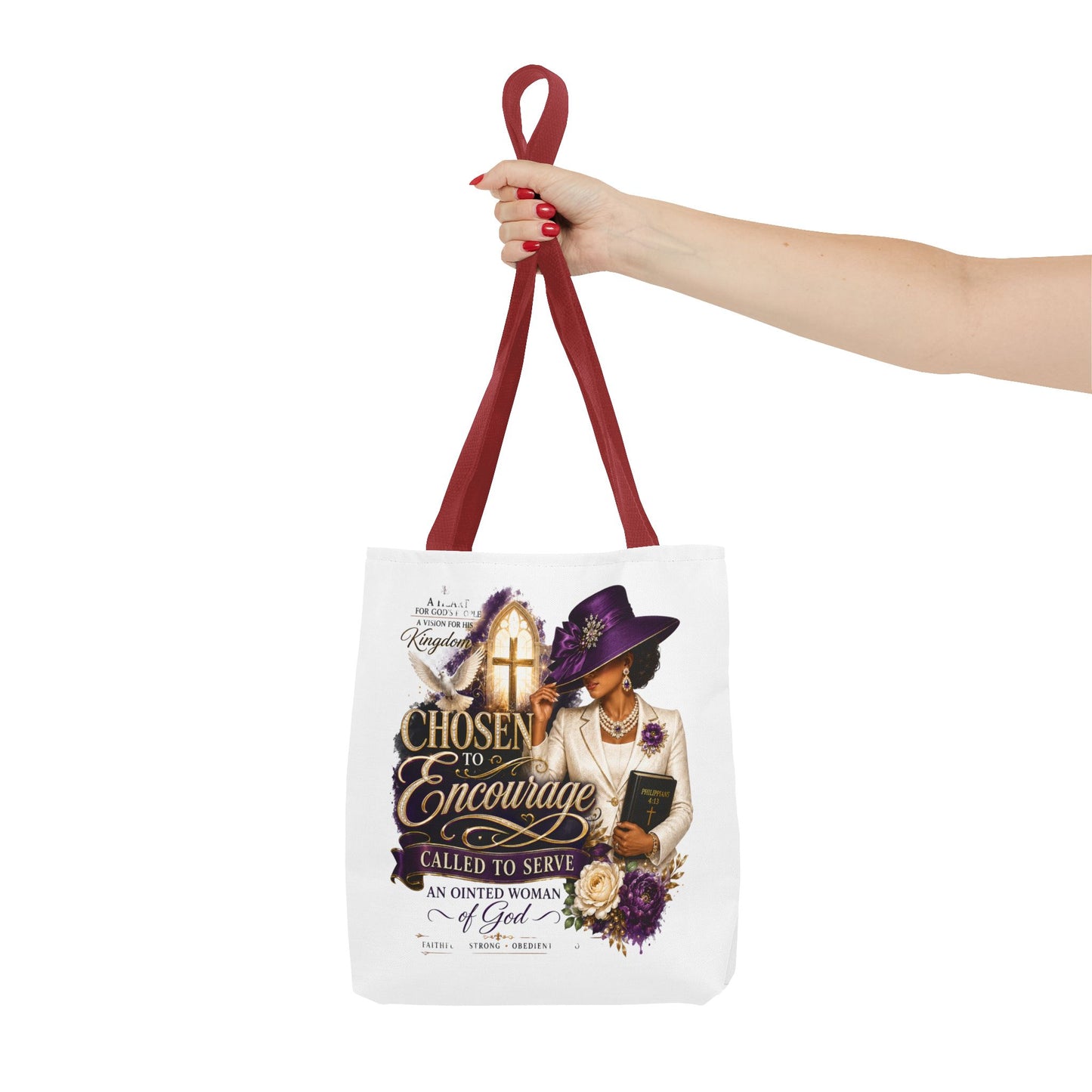Christian Encourager Tote Bag — "Chosen to Encourage" Design