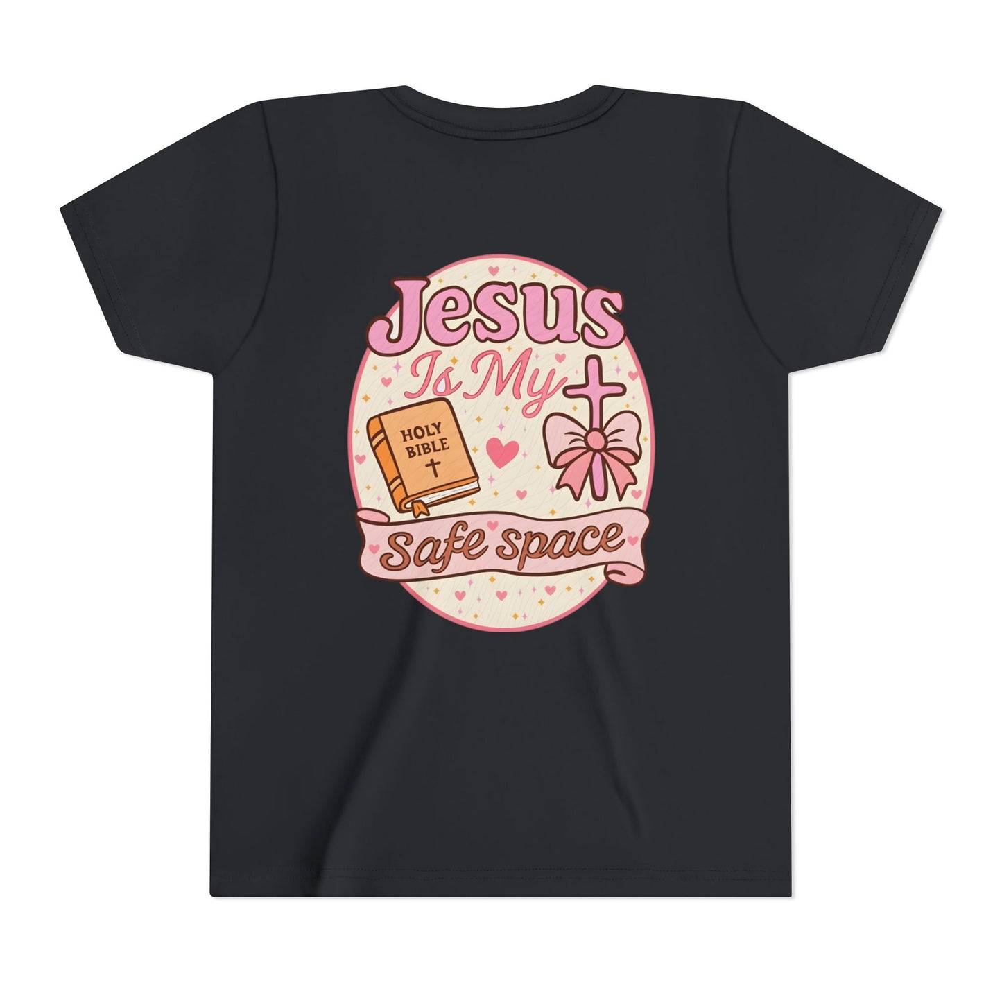 Youth Tee — "Jesus Is My Safe Space" Christian Kids T-Shirt