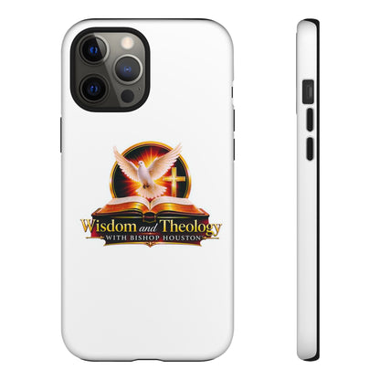 Wisdom and Theology Phone Case — Christian Dove & Cross Protective Tough Case