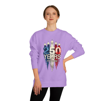 50 Years Anniversary Sweatshirt — Patriotic USA Flag Design (1971–2021)