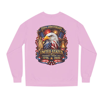 250th Anniversary United States Crewneck Sweatshirt — Eagle & American Flag 1776–2026