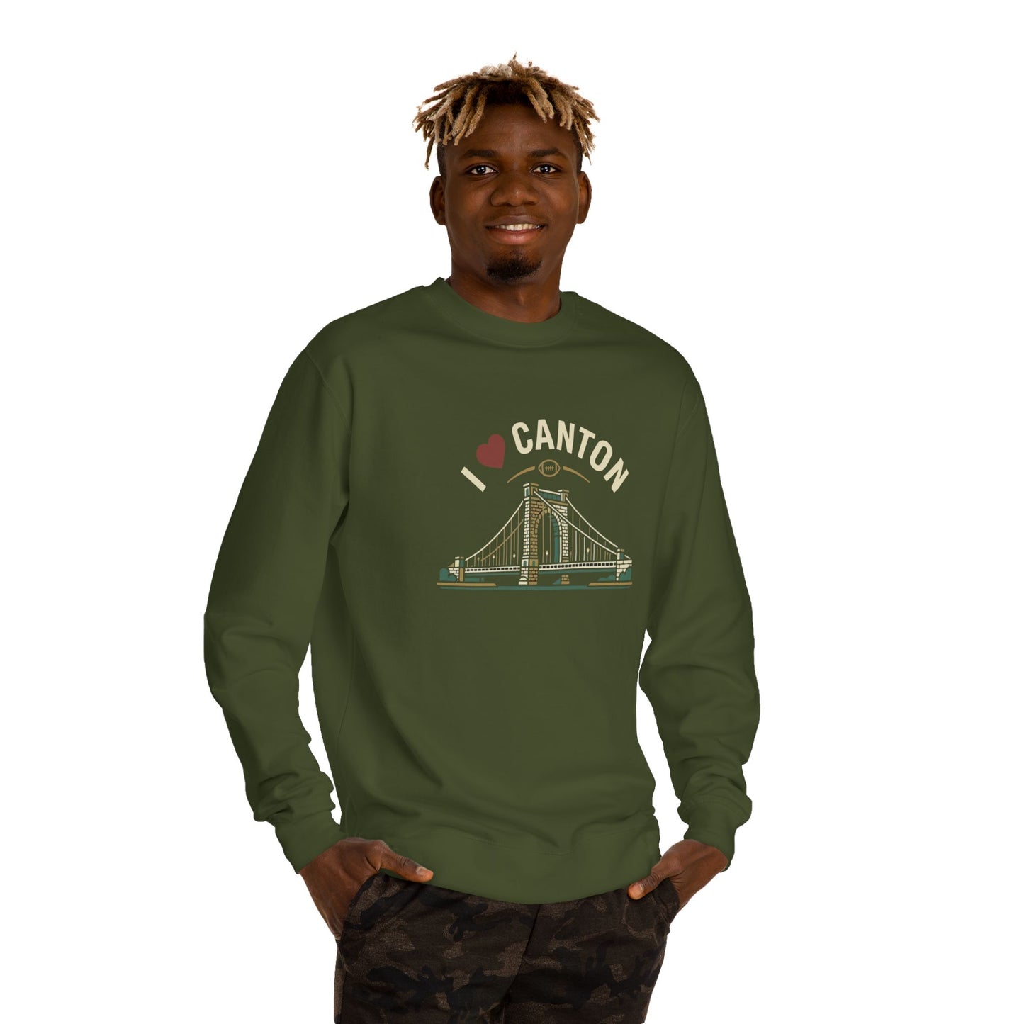 I  Canton Crewneck Sweatshirt — Canton Bridge Graphic Pullover
