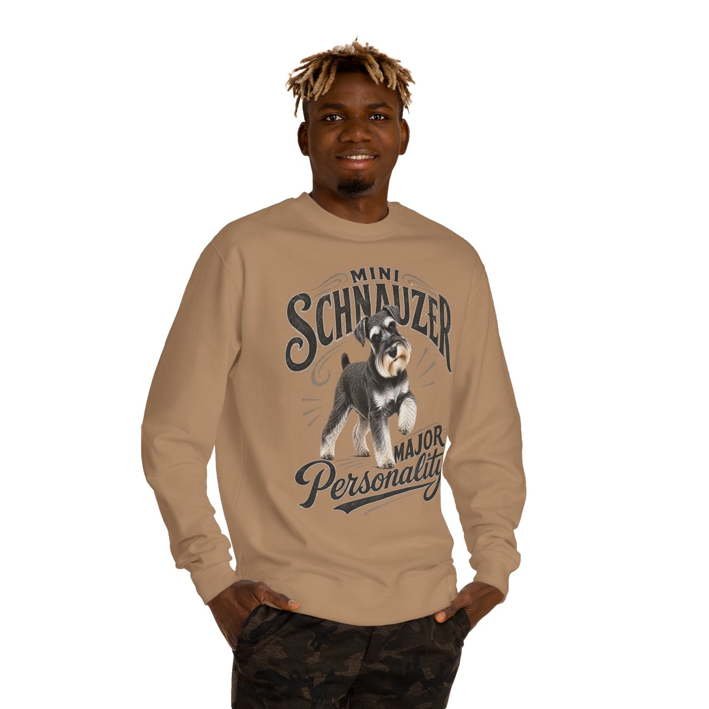 Mini Schnauzer Sweatshirt — "Major Personality" Dog Lover Crewneck