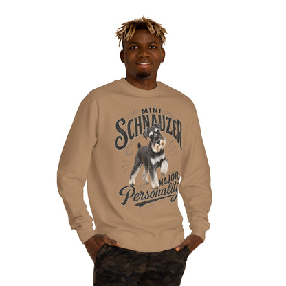 Mini Schnauzer Sweatshirt — "Major Personality" Dog Lover Crewneck