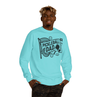 Pickleball Dad Crewneck Sweatshirt — Vintage Court Logo