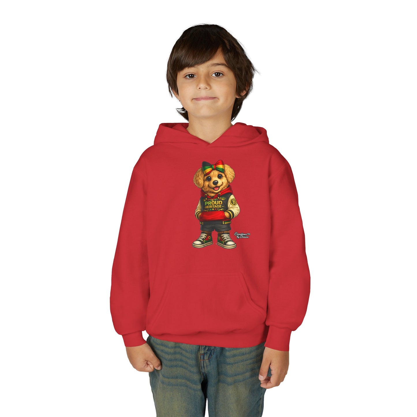 Youth Hoodie — 'Proud Heritage' Teddy Bear Streetwear Kids Pullover