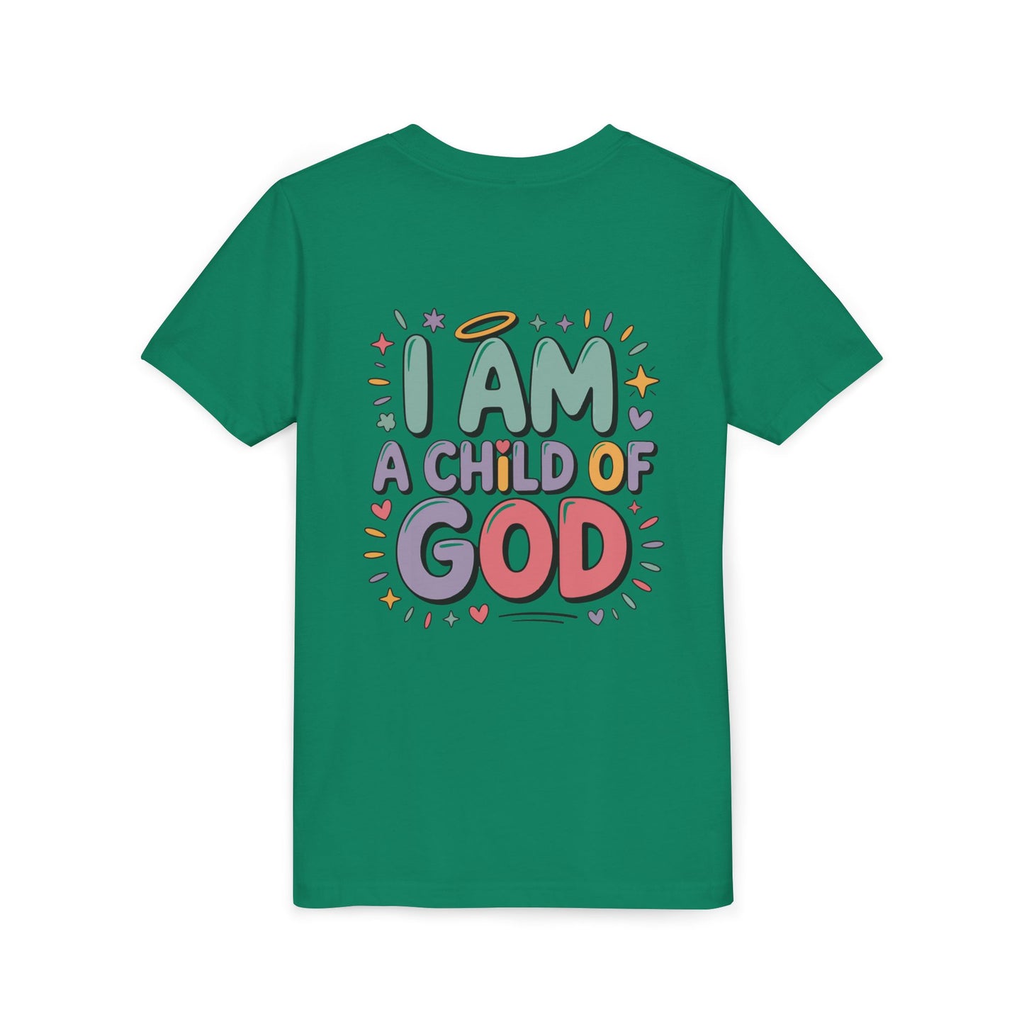 I Am A Child of God Youth Tee — Cute Pastel Christian Kids T-Shirt