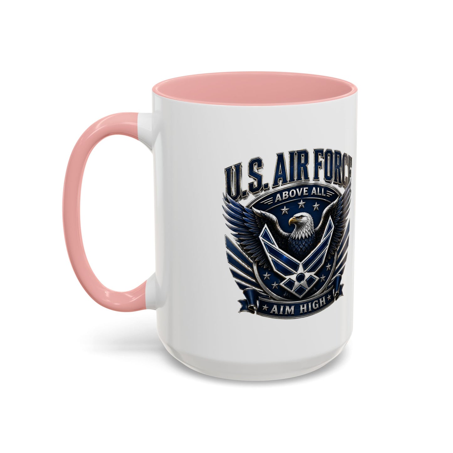 U.S. Air Force Eagle Coffee Mug – "Aim High" Accent Ceramic Mug (11/15oz)