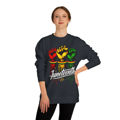 Juneteenth Fist Sweatshirt – Black Power Red Yellow Green Pride Crewneck