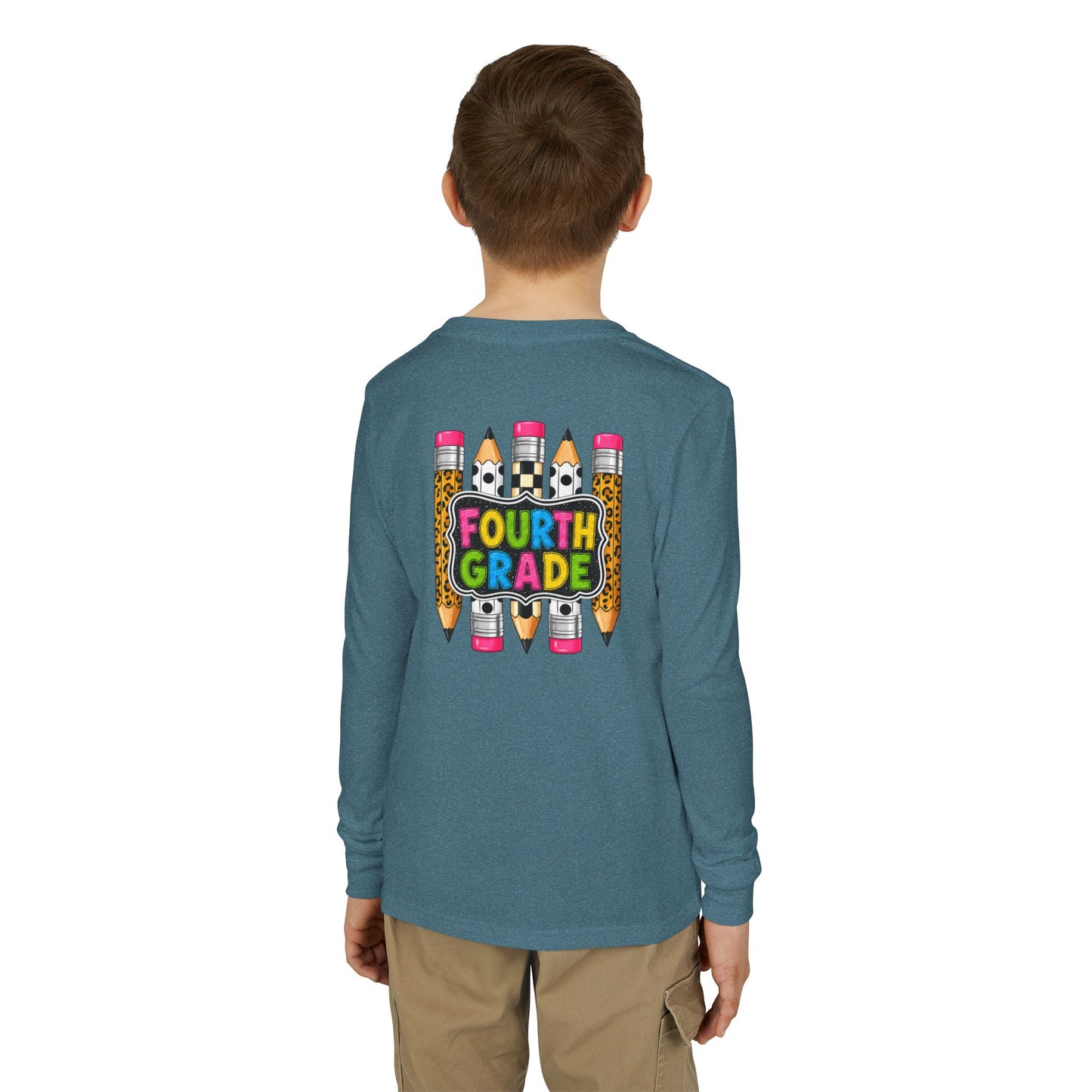 Fourth Grade Pencils Youth Long Sleeve Tee