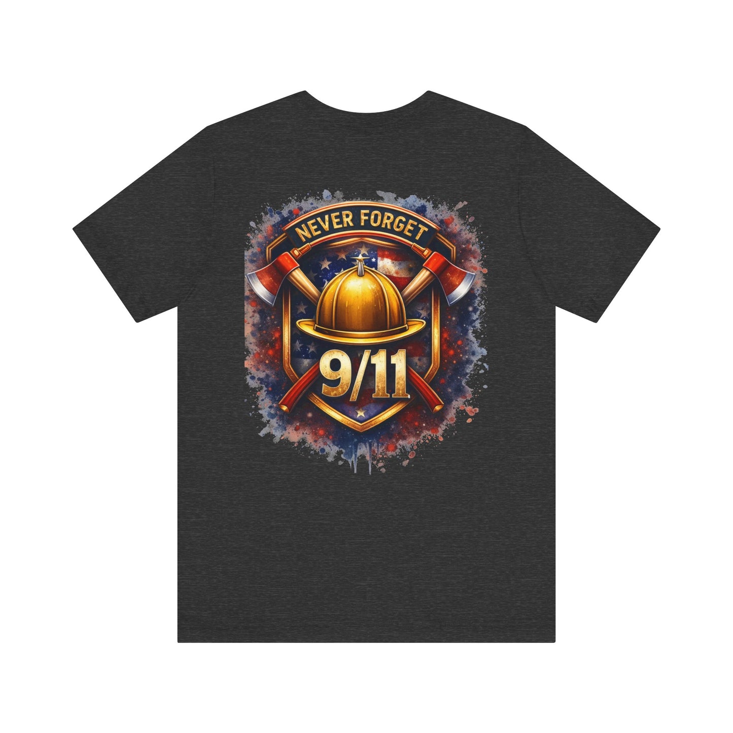 Never Forget 9/11 T‑Shirt — Firefighter Tribute Tee