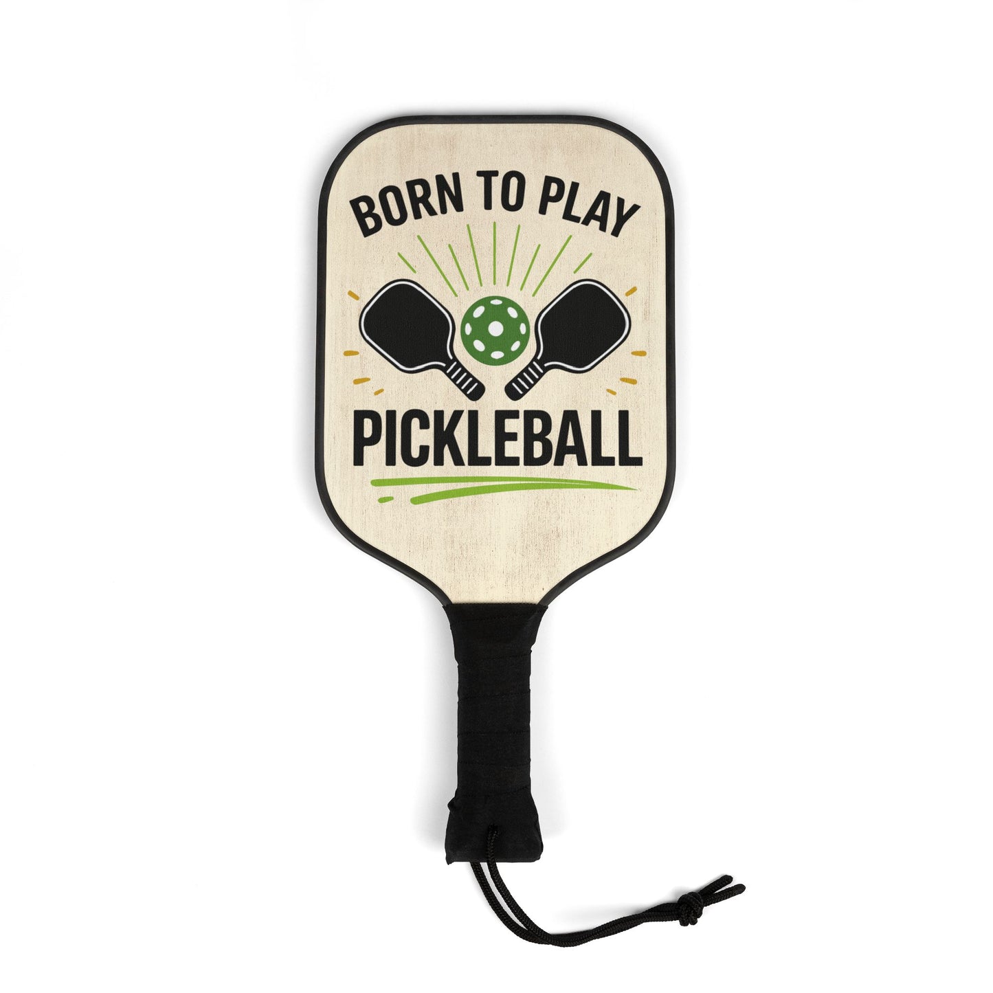 Pickleball Paddle Set — "Born to Play Pickleball" 2-Pack with Balls