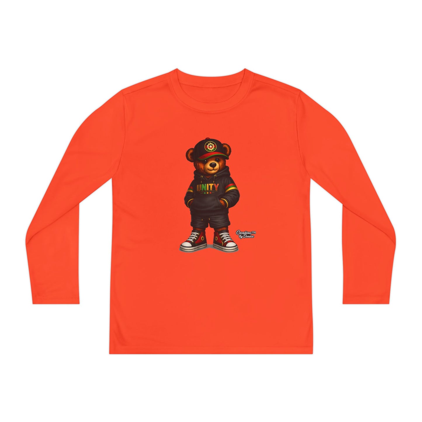 Youth Long Sleeve Tee — 'Unity' Streetwear Bear Graphic
