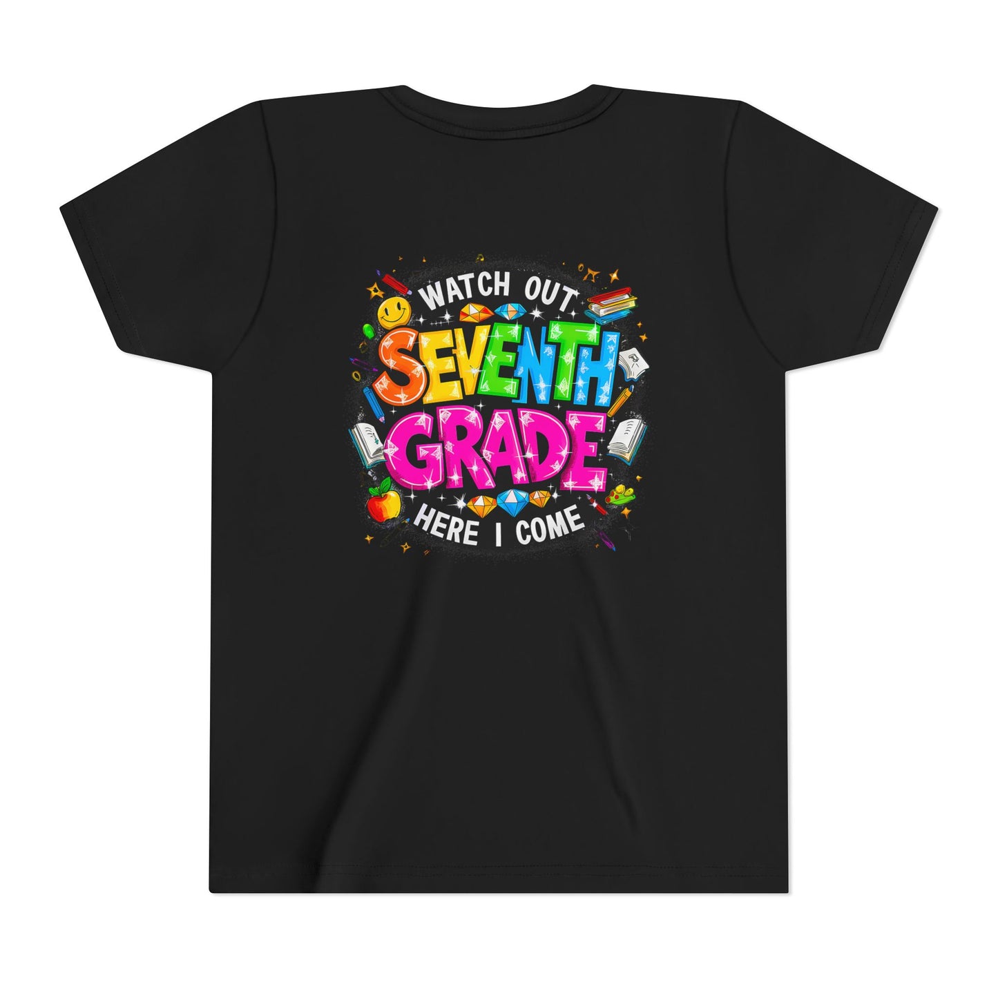 Seventh Grade Kids T‑Shirt — "Watch Out Seventh Grade Here I Come" Back‑to‑School Tee