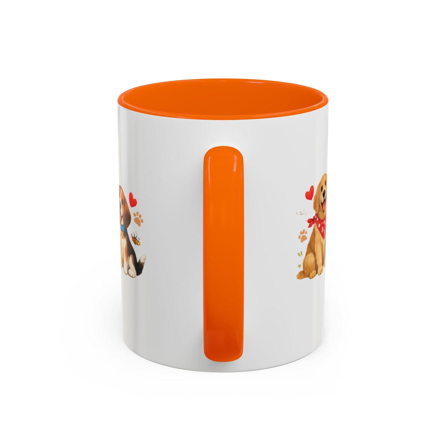 Dog Lover Accent Coffee Mug — “Love is a Four-Legged Word” Ceramic Gift