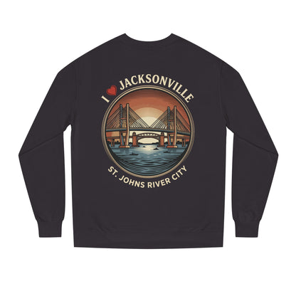Jacksonville Crewneck Sweatshirt — I  Jacksonville St. Johns River City Graphic