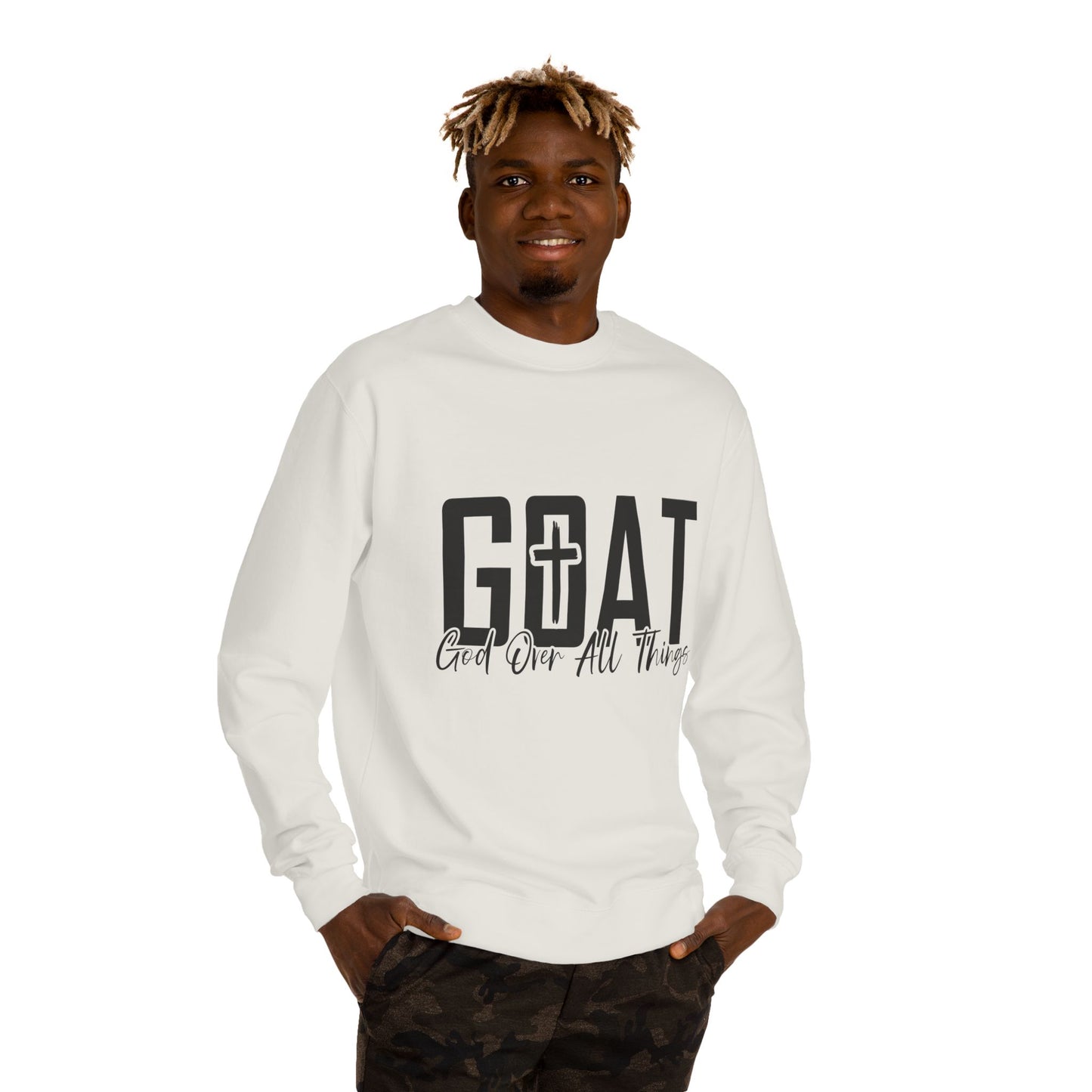 GOAT "God Over All Things" Sweatshirt — Christian Faith Crewneck