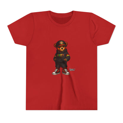 Youth T‑Shirt — Cool Bear Graphic Tee with 'UNITY' Hoodie Design