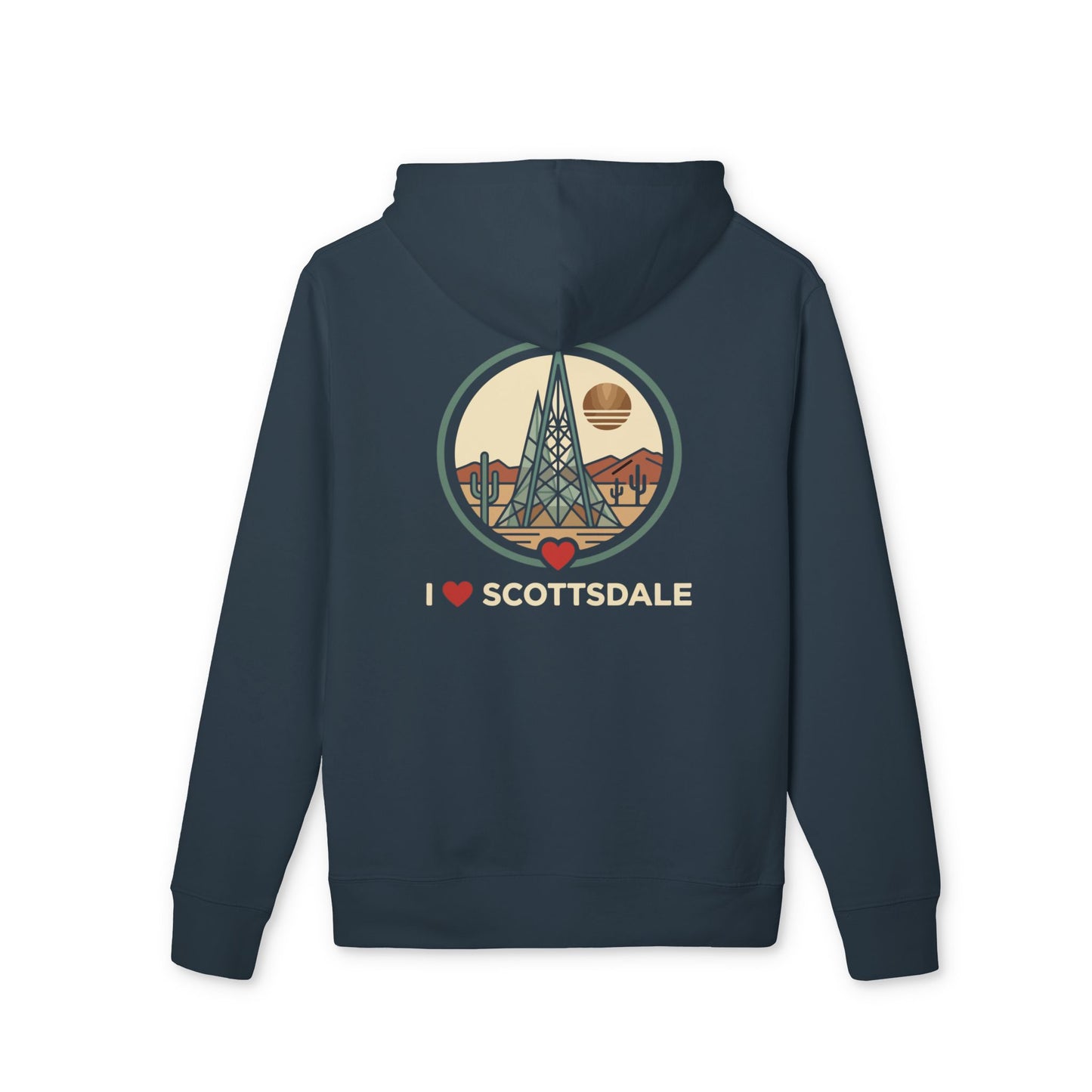 I Heart Scottsdale Hoodie — Retro Desert Graphic Pullover