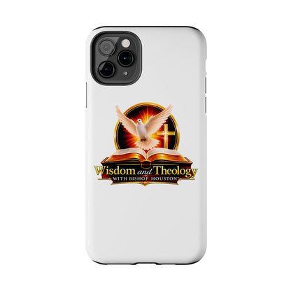 Wisdom and Theology Tough Phone Case — Christian Dove & Cross Design