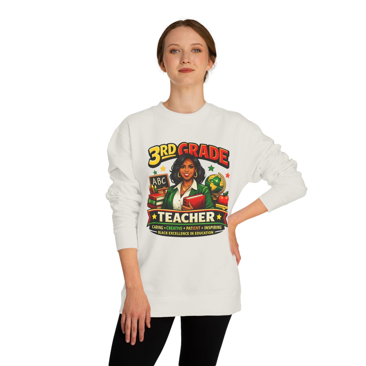 3rd Grade Teacher Sweatshirt – Inspiring Black Excellence Teacher Gift