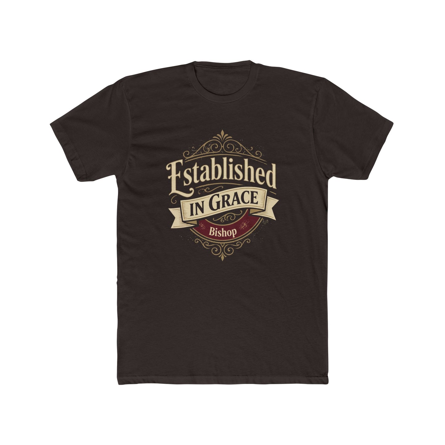 Established in Grace Bishop T‑Shirt — Vintage Christian Faith Tee