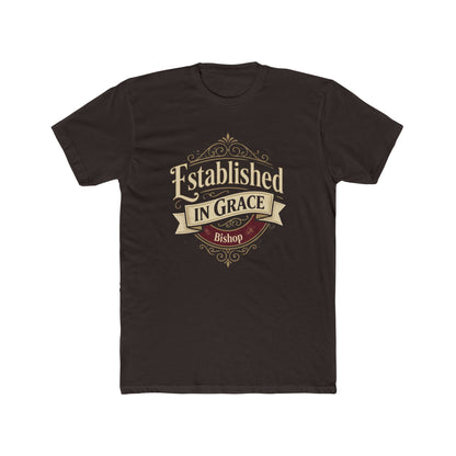 Established in Grace Bishop T‑Shirt — Vintage Christian Faith Tee