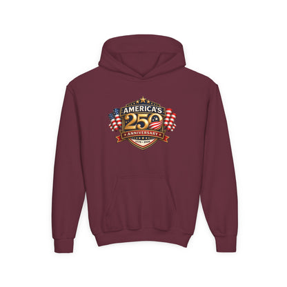 Youth Hoodie — "America's 250th Anniversary" Patriotic 1776-2026 Celebration Design