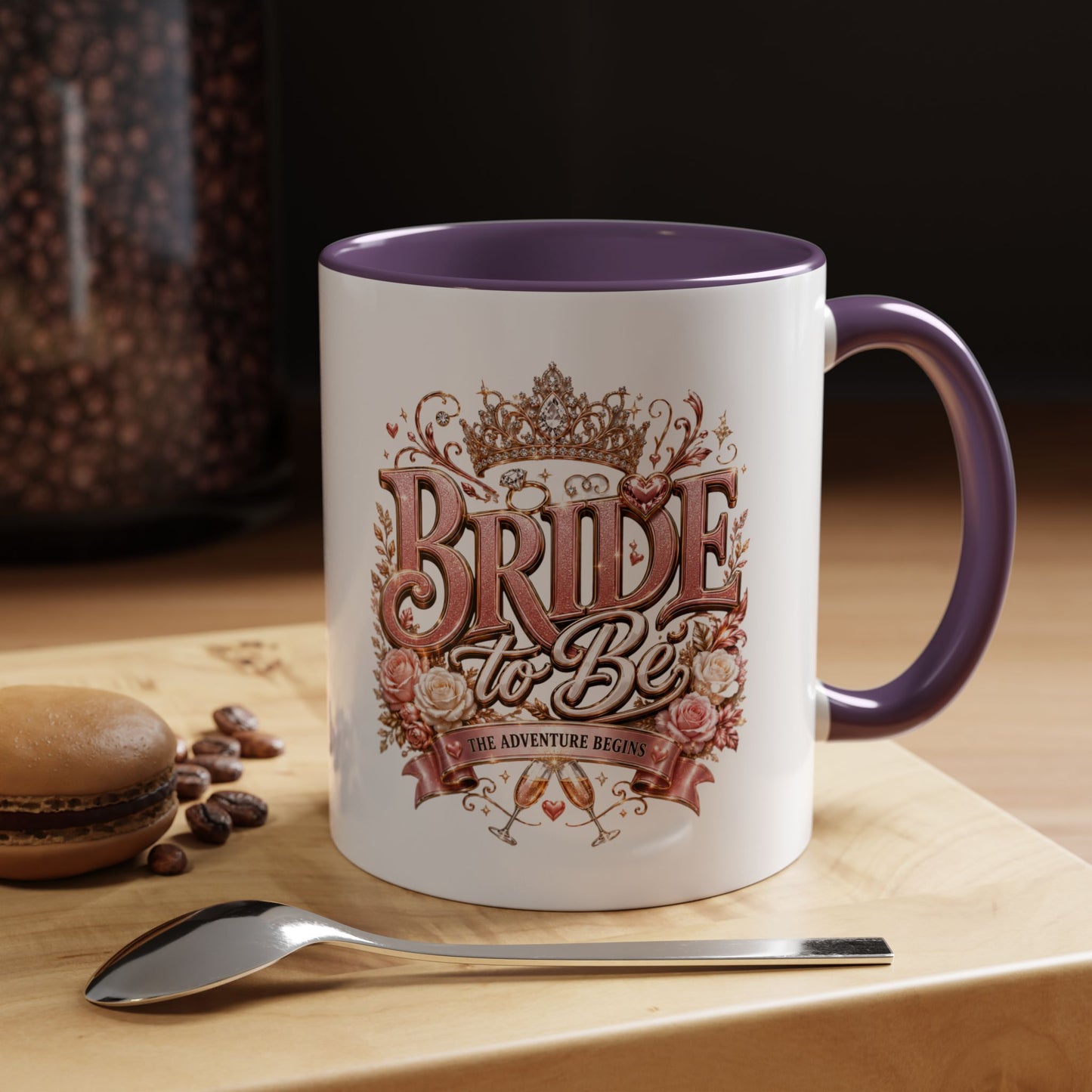 Bride to Be Coffee Mug — Floral Bridal Accent Mug (11/15oz)