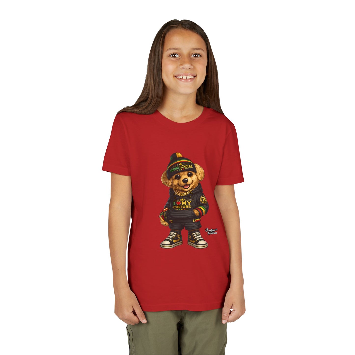 Youth Bear Graphic Tee – "I Love My Culture" Urban Streetwear