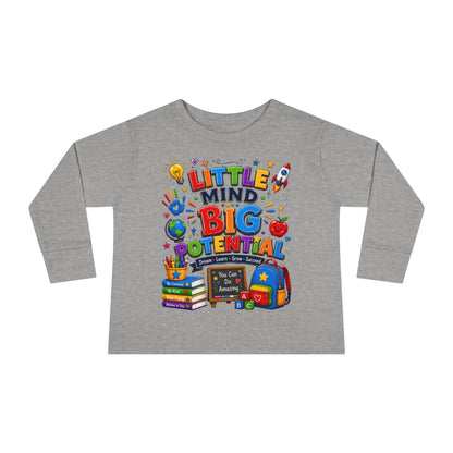 Toddler Tee — "Little Mind Big Potential" Back-to-School Long Sleeve