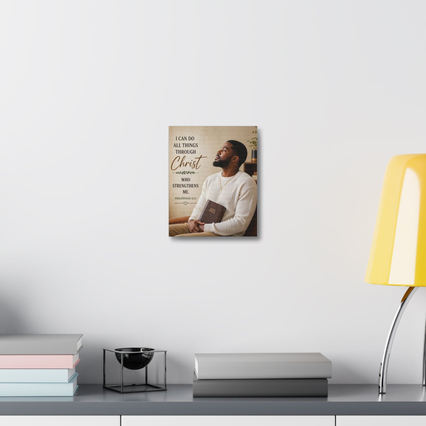 Canvas Wall Art — "I Can Do All Things Through Christ" Inspirational Bible Verse (Philippians 4:13)
