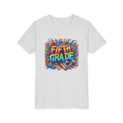 Fifth Grade Kid's Tee - Colorful School Supplies Back to School T-Shirt