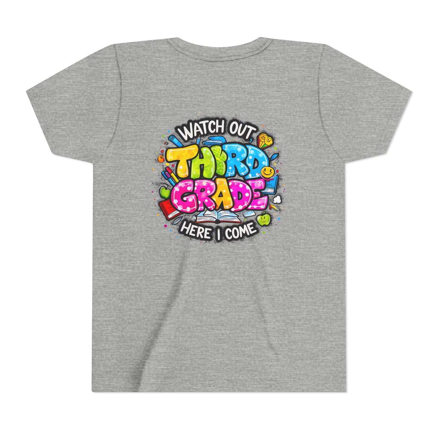 Third Grade Kids T‑Shirt — "Watch Out Third Grade Here I Come" Back-to-School Tee