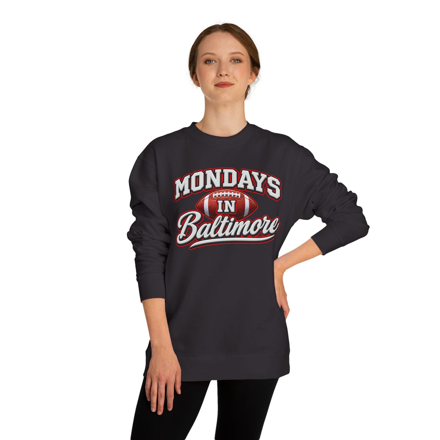 Mondays In Baltimore Football Sweatshirt – Retro Sport Crewneck